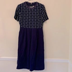 Horsebit short sleeve dress